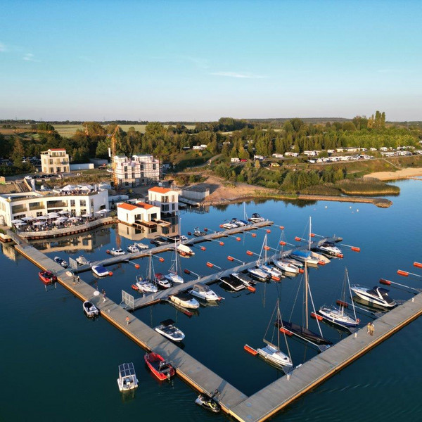 Luftaufnahme Hafendorf Hain (Okt. 2023)