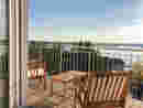Wohnung 5: Panoramablick vom großen Balkon auf den Hainer See.